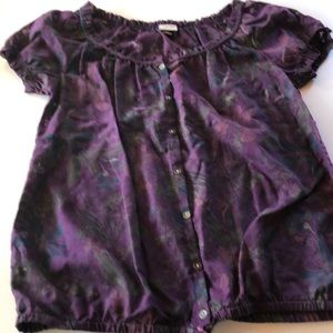 Sonoma small floral purple blouse